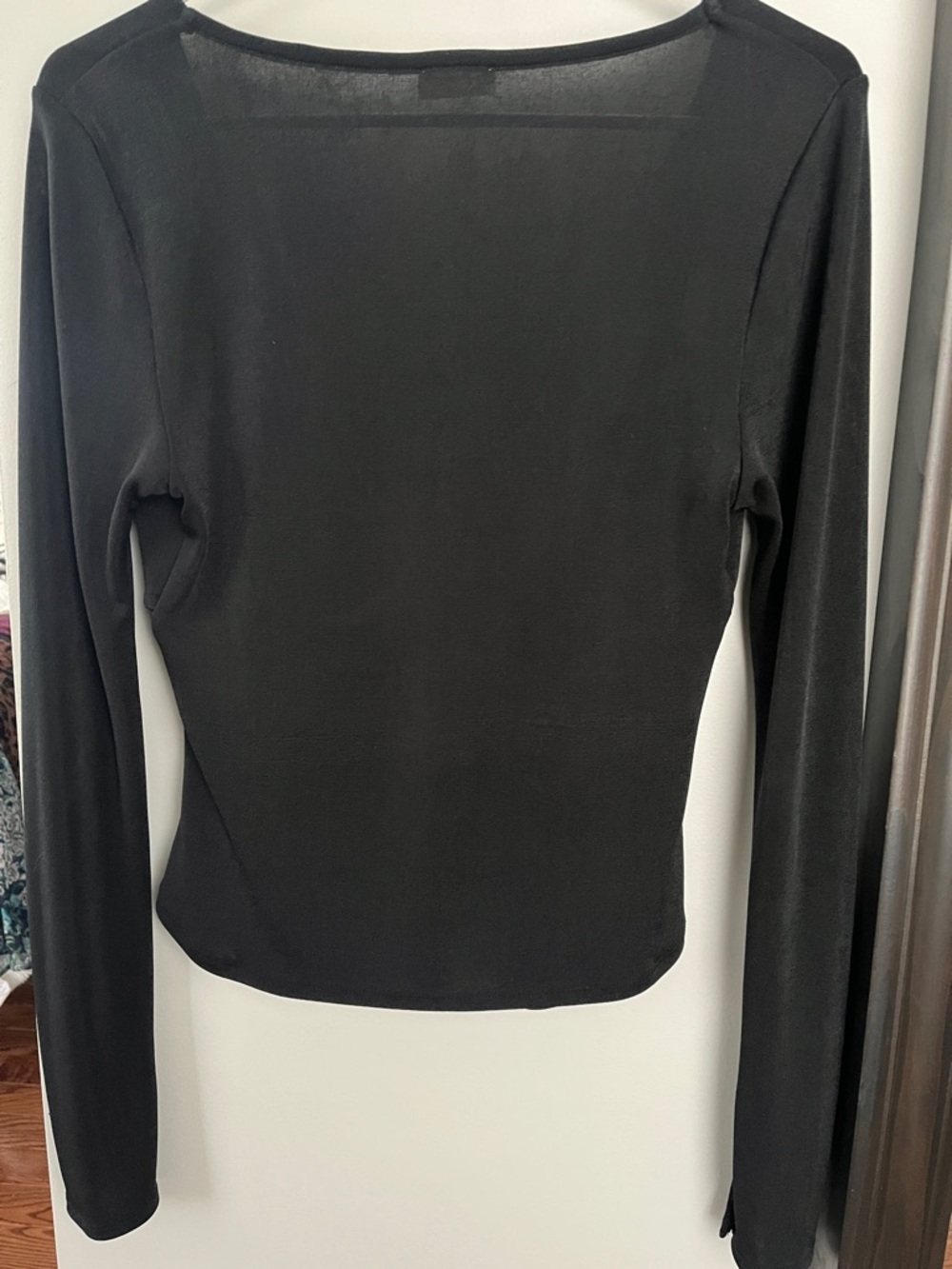 Intimately Free People Black V-Neck Long Sleeve Top - Size Small - Picture 7 of 9